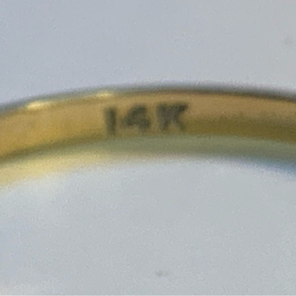 Gold Stackable Women's Thin Band Ring - Picture 3 of 10
